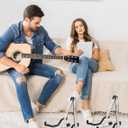 Guitar Stand for Christmas, Clear Acrylic A-Shape Guitar Gifts Holder with Padded Foam, Instrument Rack for Acoustic Electric, Cello, Floor Music Stand for Home and Studio Display, New Year