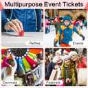 ESSENTIAL 4000 Pcs (2000 Pairs) Raffle Tickets Double Roll, Red Raffle Tickets Roll with Name and Phone Number, for Raffle, Events, Classroom, Entry, Class Reward & Door Prize (Red)
