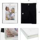 DECANIT 5x7 Picture Frame Metal,Thin Profile Photo Frame 5 by 7 Inch, Display for Wall Mounting or Tabletop Pack of 2, Silver