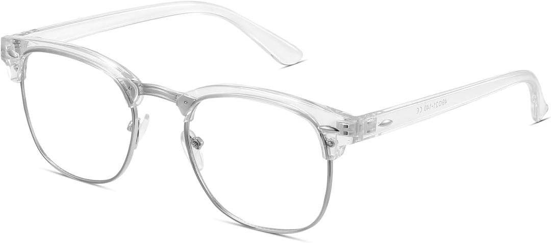 racico Blue Light Glasses for Men Computer - Gaming Blocking Anti Eyestrain, UV Clear Lens Nerd Costume Fake Eyeglasses