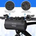 WOTOW Bike Handlebar Bag Waterproof - Bicycle Handlebar Roll Bag with Large Reflective Area, Bike Front Pouch with Waterproof Zipper Shoulder Strap Removable Straps for Cycling (Cylinder, 2.4L)