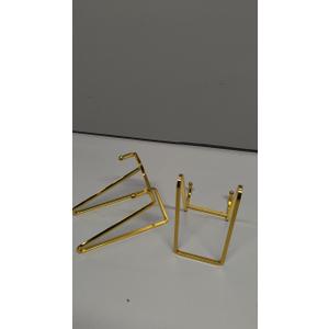 Plate Holder Easel Display Stand - 6 inch Metal Plate Stands for Display - Tabletop Picture Stand - Gold Iron Easels for Display Pictures | Photo Frames | Book | Decorative Plates | Plaque - 2 Pack