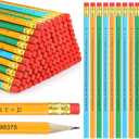 Gilprop 120 Pack Pi Math Pencils with Erasers Wooden Pencils Math Classroom Decor Supplies Multicolored Pi Party Favors Gifts for Student Friends Teacher