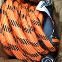 Flexible Garden Hose 50 ft, Non-Expanding Lightweight Water Hose, with 10 Pattern Sprayer, All Weather, Durable, Kink and Abrasion-Resistant, Leak-Free, Orange