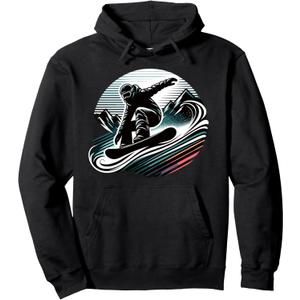 Snowboarder Graphic Design Winter Sports Snowboarding Trick Pullover Hoodie, Size M
