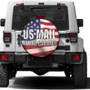 Us Mail Rural Carrier Spare Tire Cover Dust-Proof Wheel Tire Cover Fit Trailer, RV, SUV and Many Vehicle 15 Inch