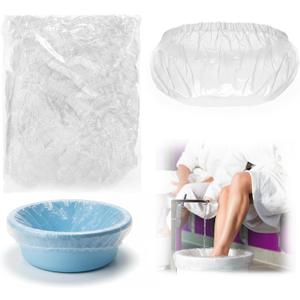 Dunzoom 300 Transparent Pedicure Liners 13.8 x 19.7 Inches Disposable Unbreakable Pedi Liners Disposable Fits Most Tub and Pedicure Foot Spa Home Use