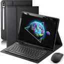 Keyboard Case for Samsung Galaxy Tab S11 Ultra / S10 Ultra / S9 Ultra / S8 Ultra 14.6 inch Cover - Detachable Magnetic Keyboard with S Pen Holder with Mouse - Black