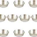 Poker Table Cup Holder Inserts - 10 Pack Stainless Steel Shallow Drop-in Drinks Holders for Casino Game Table Sofa Boat Bench Desk - Jumbo Shallow