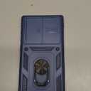 Fetrim Case for Galaxy S22 Ultra, Camera Cover Phone Case with Rotation Ring Stand for Samsung Galaxy S22 Ultra - Blue