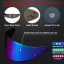 PSLER RF-1400 Visor - X15 Visor RF1400 visor Motorcycle Helmet Shield Replacement for RF1400 X15 CWR-F2R NXR2 Z8,Deep Blue Purple
