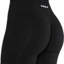 AUROLA Intensify Workout Shorts for Women Seamless Scrunch Short Gym Yoga Running Sport Active Exercise Fitness Shorts (Black) XS