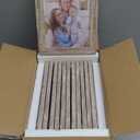 Lyeasw Rustic 5x7 Picture Frame Set of 12, Multi Woodgrain Farmhouse Photo Frames for Wall or Tabletop, Beige