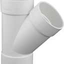 3" PVC 45 Degree Wye DWV Sanitary Y-TEE Street for Drain Waste and Vent PVC Pipe Fittings Connect Coupling Adapter white (3 Inches)