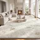 Sour Lemon 9x12 Area Rugs for Living Room Bedroom Abstract Carpets Beige