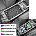 RUNROAD Center Console Organizer Tray Compatible with Chevy Equinox 2018 2019 2020 2021 2022 2023 2024 Accessories, Insert Armrest Tray Secondary Storage Box Coin Holder, Black