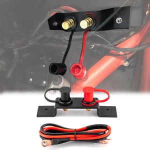 WeiSen Battery Jump Post with Cable, Battery Terminals Relocation Kit Quick & Easy Charging Water Resistant Compatible with Can Am Maverick X3 RZR 2 4 Seats Fits in Factory Holes and Hardware