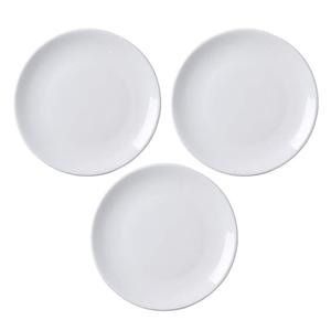 MBBITL Porcelain Appetizer Plates Set of 3, 5 Inch White Dessert Salad Plates, Small Dinner Plates for Sides Snack Sauce, Kitchen Ceramic Serving Dishes