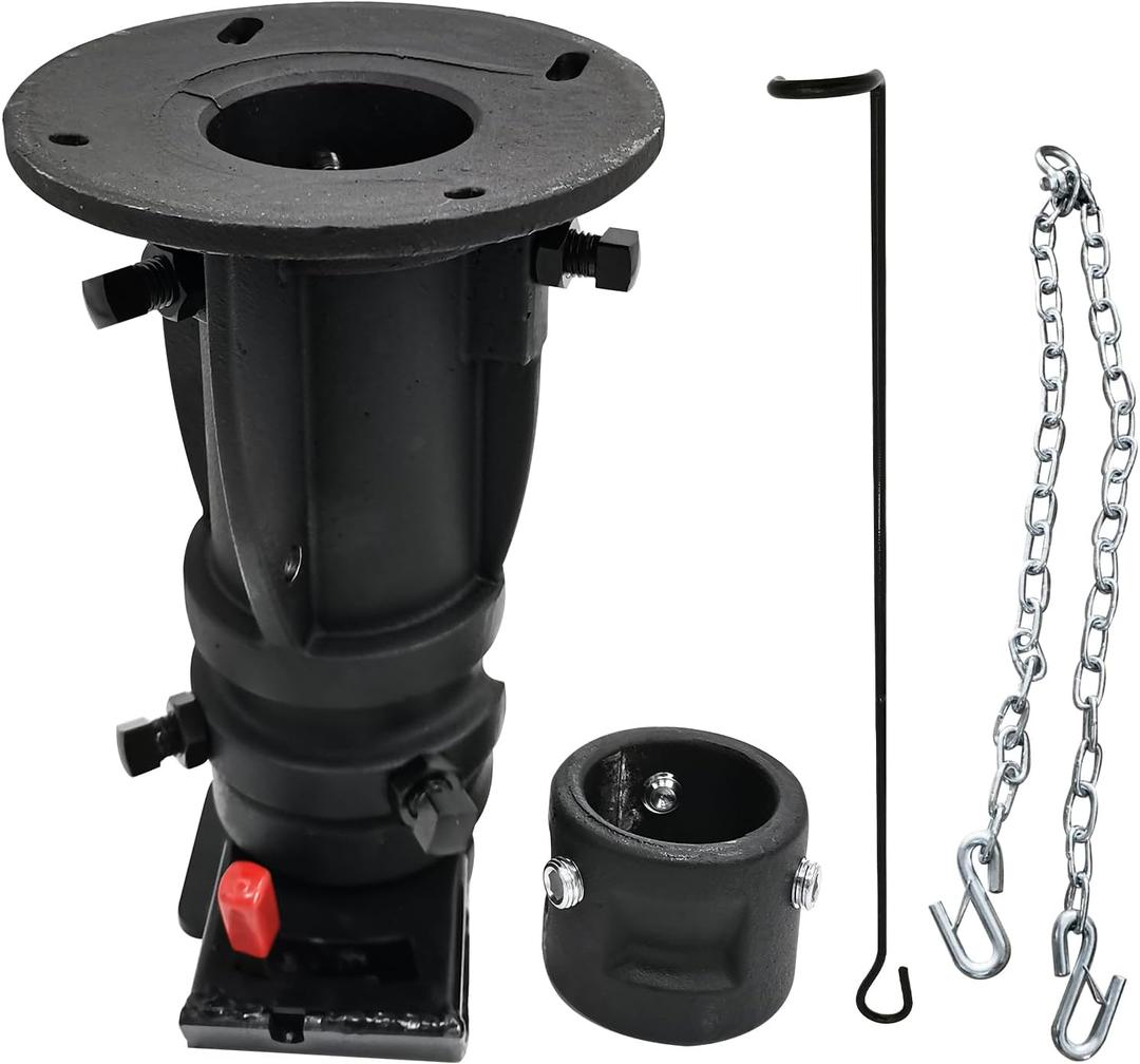 5th Wheel to gooseneck Adapter Camper Hitch Coupler 12"-16" C5G1216 Fifth Wheel to Gooseneck Coupler Towing Adapter Safety Chain Fits for Camper RV Trailer