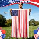4th of July Decorations-Memorial Day Decor,4x2.3 Ft Rag American Flag Banner Fourth of July Independence Day Decorations USA Flag Bunting Outdoor Patriotic Vintage for Porch Indoor