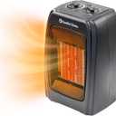 Comfort Zone CZ442E Personal Energy Save Ceramic Heater - 1500W Portable with Adjustable Thermostat, Tip-Over Switch & Overheat Protection, Black