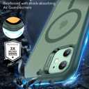 7 x ESR for iPhone 11 Case, Compatible with MagSafe, Shockproof Military-Grade Protection, Scratch-Resistant Back, Magnetic Phone Case for iPhone 11, Classic Hybrid Case, Frosted Green