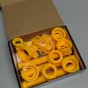 Gas Can Spout Replacement Kit, Gas Can Nozzle Replacement (5 Kit), for most 1/2/5/10 Gallon Gas Cans. The seal is fully installed you can use it directly. Replacement gas can spout (Yellow)