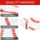 96pcs Baseball Party Tableware Set, Disposable Baseball Dessert Cake Paper Plates Napkins & Forks for Sports Ball Themed Birthday Party Decorations & Supplies Serves 24 Guests