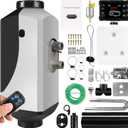 8KW Diesel Heater, 12V/24V Parking Heater with LCD Display, Automatic Start and Stop, for RV Garage Camper Fishing SUV Car Trailer Camper Van Boat (Split type)