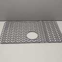 Sink Protectors for Kitchen Sink  Silicone Sink Mat| Silicone Kitchen Sink Mat Grid for Bottom of Farmhouse Stainless Steel(26"x 14"Rear Drain Gray)