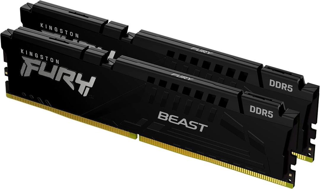 FURY Beast Black 16GB 5200MT/s DDR5 CL40 XMP 3.0 Ready Computer Memory (Kit of 2) KF552C40BBK2-16