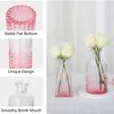 RUCKAE 12 Pack Glass Bud Vases Mini Flower Vase Small Vintage Vases for Centerpiece Table Wedding Decorations Home Decor Party (Gradient Pink)