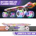 BELEEV 22 inch Skateboards for Kids, Cruiser Skateboard for Beginners Girls Boys Teens Adults, Mini Skateboards Classic Complete Skate Board with Skate T-Tool, Max Load 220 LBS