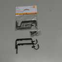 Kenney 3/4" Adjustable 4.5-6.125" Curtain Rod Mounting Brackets, Set of 4