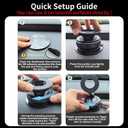 2 x K007 Upgraded Vacuum Magnetic Car Holder : 360 Reinforced 97LBS Ultra Suction Cup Phone Mount for MagSafe Cell Phone Holders for Mirror for iPhone 17 Pro Max 16 15 14 13 12 Air Plus for Android Black