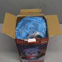 GOOSH 4.2 FT Christmas Inflatables Penguin Outdoor Decorations Blow Up Yard Cute Penguin with Blue Hat with Built-in LEDs for Garden Lawn Indoor Party Decor