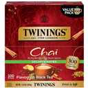 Twinings Decaffeinated Chai Spiced Black Tea Bags, 100 CT Box (1 Pack) | Sweet & Savoury Cinnamon, Ginger, Cardamom & Clove, Blended With Decaf Black Tea, 100 Foil Lined Individually Wrapped Bags (EXP 10/18/28)