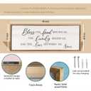 comurdyo Bless the Food Before Us Wall Decor Sign 40" X 15" Wood