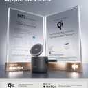 MFI Certified by Apple, 4 in 1 Magsafe Wireless Charging Station, Qi2 15W Magsafe Charger for iPhone 17/16/15/14/13/12 Series, iWatch, Airpods, iPad, 65W Charger Included (Black, 3 in 1)