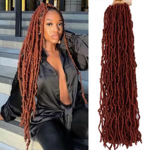 7 Packs Faux Locs Crochet Hair 30 Inch Soft Locs for Distressed Locs Butterfly Locs Crochet Hair for Women (30 Inch(Pack of 7) 350#)