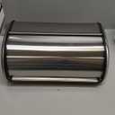 Oggi Stainless Steel Roll Top Bread Box for Kitchen Countertop with Stainless Steel Lid  Fits Multiple Large Loaves of Bread and Other Freshly Baked Goods Including Cookies, Bagels, Muffins