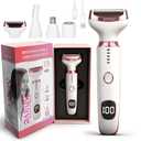 Beanify 2026 Electric Razor for Women Men,4 in 1 Ladies Wet & Dry Body Razors and Facial Hair Remover,Rechargeable LED Display Hair Removal Kit for Nose Face Body Bikini Hair (Multicolor)