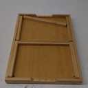 Bamboo Bed Tray Table with Foldable Legs, Breakfast in Bed Tray for Eating, Kitchen Serving Trays, Folding Table for Sofa, Beds, Eating, Working, Used As Laptop Desk Snack Trays, Brown (Medium)