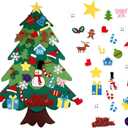 Felt Christmas Tree, 3.2FT Toddler Felt Christmas Tree with 32 Ornaments,Felts Xmas Tree Gifts