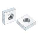 uxcell 100Pcs M6x12mmx4mm Square Nuts, Carbon Steel Zinc Plated Coarse Thread Square Nuts Fasteners for Home Repairs and Professional Engineering, Silver