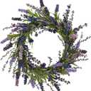 Nearly Natural 4785 Lavender Wreath, 20-Inch, Purple