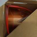 ROYALITA Small Acrylic Shelves Room Decor Floating Shelves (2-Pack, 8-inch Diameter) - Wall Mounted Display Stand for Plants, Toys, Makeup, and More - Ideal for Home and Office, Orange