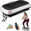 Lifepro Waver Vibration Plate Exercise Machine  High-Intensity Vibration for Muscle Activation, Full-Body Workout Vibrating Platform with Loop Bands, Fitness Equipment for Strength Toning & Fat Loss (White)
