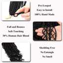 Boho Crochet Braids Human Hair Mixed 24 Inch Goddess Box Braids Crochet Hair Boho Box Braid Bohemian Braid Crochet Hair for Black Women 7 Packs 1B#