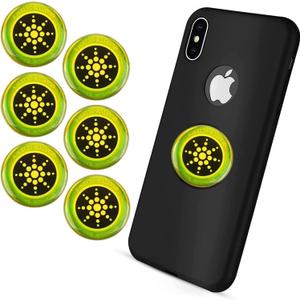 2 x 6 Pieces Emf Stickers Emf Blocker for Cell Phone Radiation Equipment Neutralizers Devices Accessories for Electronic Devices WiFi 5G Tablets Laptops Computers (Gold)